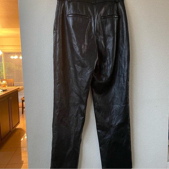 Aritzia Babaton black vegan leather pants size 8 - Picture 12 of 14